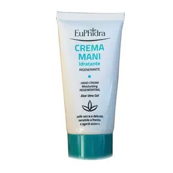 Euphidra Crema Mani Idratante Rigenerante con Aloe Vera Gel 75 ml