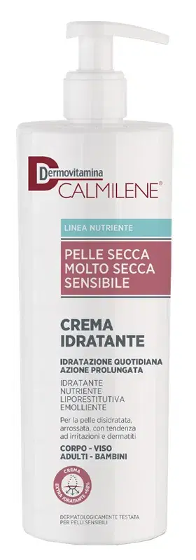 Dermovitamina Calmilene Crema Corpo Idratante Pelle Secca e Sensibile 500 ml