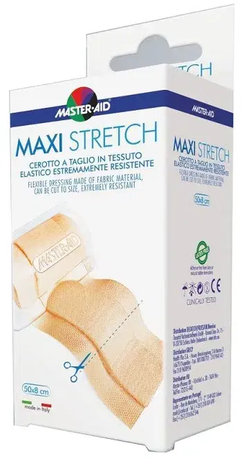 Master Aid Maxi Stretch Cerotto A Taglio Elastico Color Pelle Ipoallergenico 50x