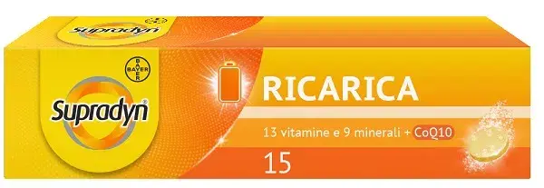 Supradyn Ricarica Integratore Multivitaminico Completo e Minerali 15 Compresse Effervescenti