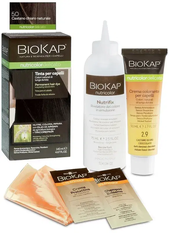 Biokap Nutricolor Delicato Tinta Per Capelli Colore 5.0 Castano Chiaro Naturale