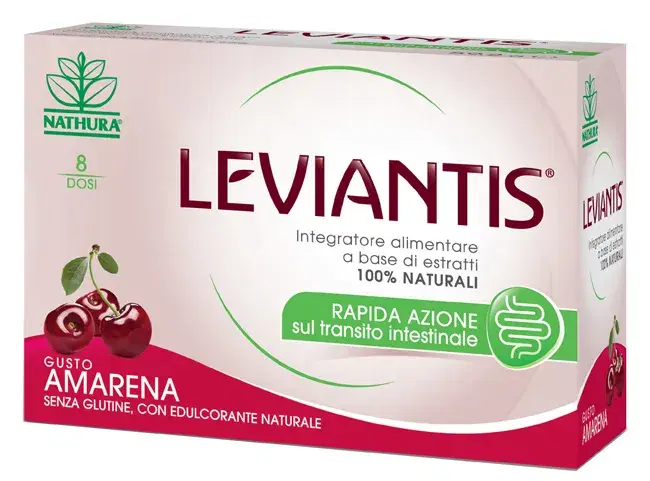Leviantis Integratore per il Transito Intestinale Gusto Amarena 16 Buste