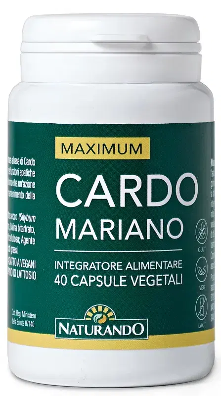 Cardo Mariano Integratore per la Salute del Fegato 40 Capsule