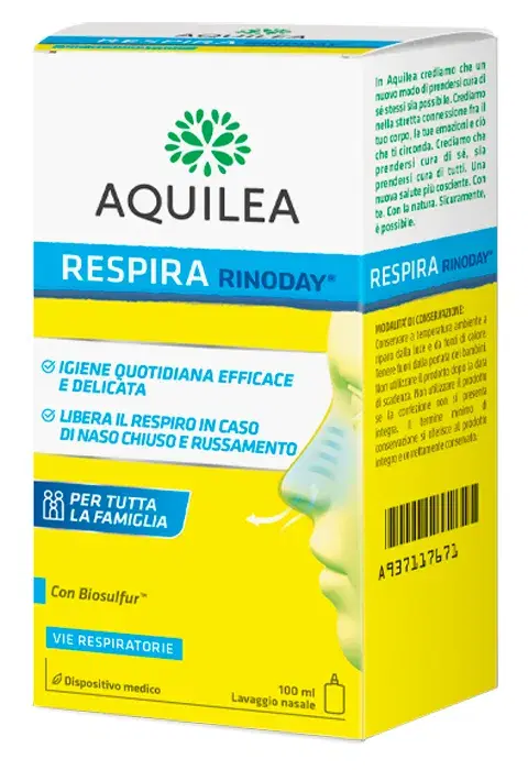 Aquilea Respira Rinoday Per Igiene Quotidiana Del Naso Di Adulti E Bambini 100ml