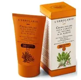 L'erbolario Crema Solare Pelli Sensibili con Carota Sesamo Karite Spf30 125 ml