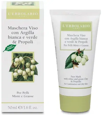L'erbolario Maschera Viso All'argilla Bianca e Propoli 50 ml