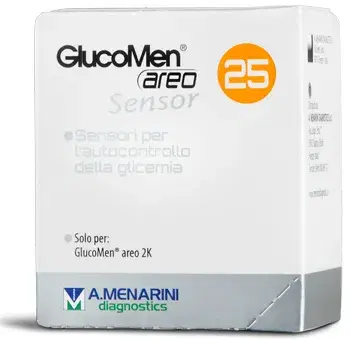 Glucomen Areo Sensor Strisce per Analisi Del Glucosio 25 Pezzi