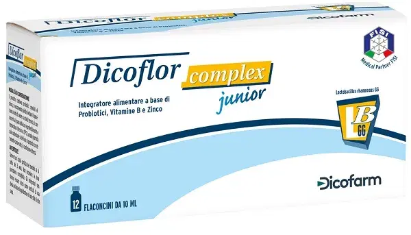 Dicoflor Complex Junior Integratore Alimentare per Bambini 12 Flaconi Da 10 ml
