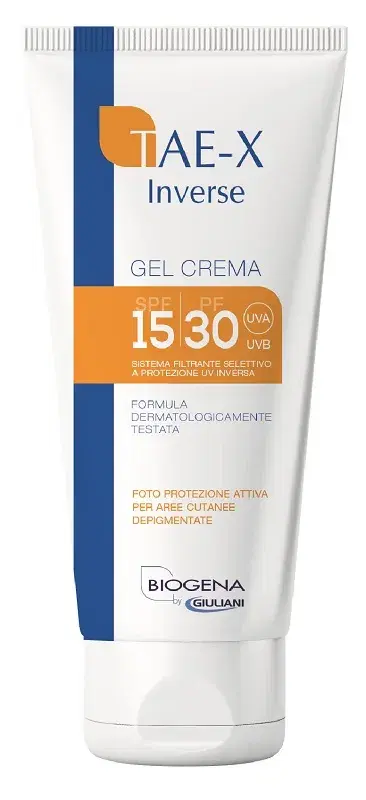 TAE-X Inverse Vitiligo Sun Care Fotoprotettore Per Aree Cutanee Depigmentate 50