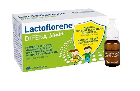 Lactoflorene Difesa Bimbi Integratore di Fermenti Lattici Vivi 10 flaconcini