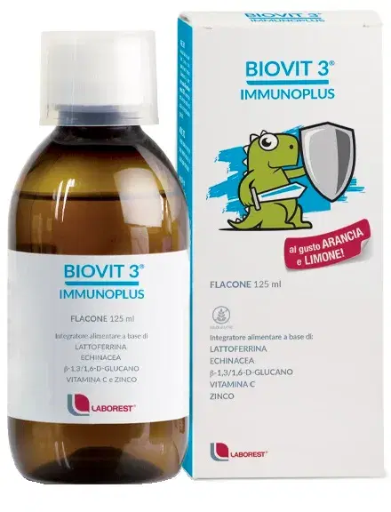Biovit 3 Immunoplus Integratore Per Bambini Per Il Sistema Immunitario 125 ml