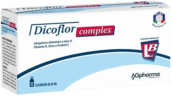 Dicoflor Complex Integratore di Vitamine e Probiotici 12 Flaconcini da 10 ml