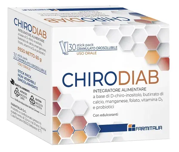 Chirodiab Integratore Alimentare con Fermenti Lattici Vivi 30 Bustine