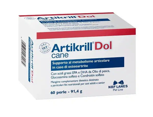 Artikrill Dol Cane Mangime Complementare Dietetico per Cani 60 perle