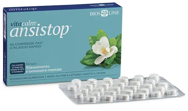 Vitacalm Ansistop Integratore Per Disturbi D'Ansia e Stress 60 compresse