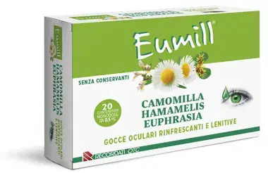 Eumill Gocce Oculari Rinfrescanti e Lenitive alla Camomilla 20 Flaconcini 0,5 ml