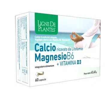 Calcio + Magnesio B6 + Vitamina D3 Integratore 60 Capsule