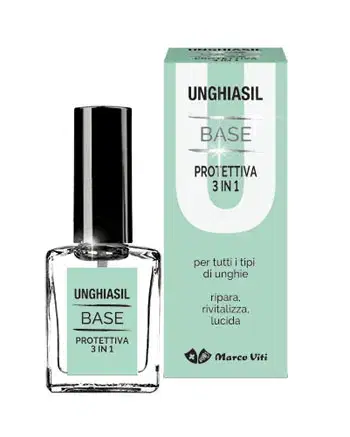 Unghiasil Smalto 3 In 1 Base Protettiva per Unghie 10ml