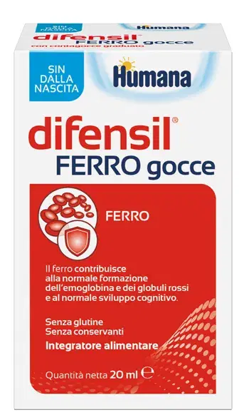 Humana Difensil Ferro Gocce Integratore Alimentare 20 ml
