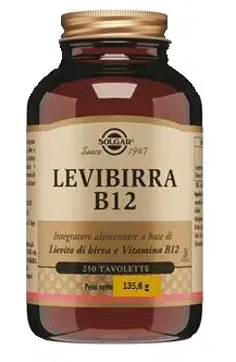 Levibirra B12 Integratore di Vitamina B12 con Lievito di Birra 250 Tavolette