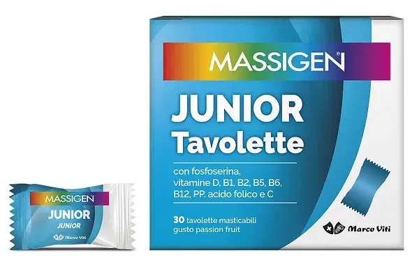 Massigen Junior Integratore Tonico 30 Tavolette Masticabili