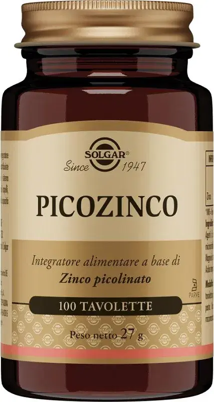 Solgar Picozinco Integratore Alimentare 100 Tavolette