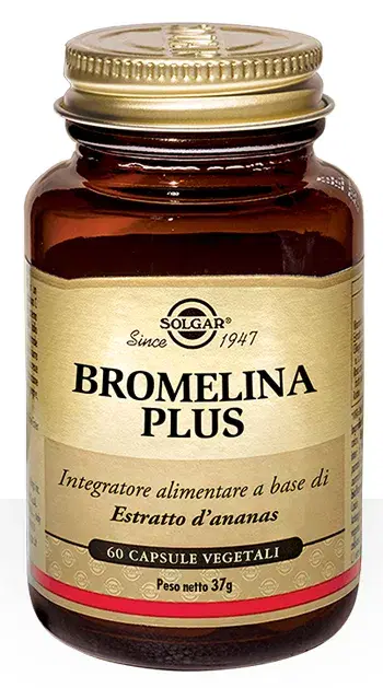 Solgar Bromelina Plus Integratore Drenante 60 Capsule