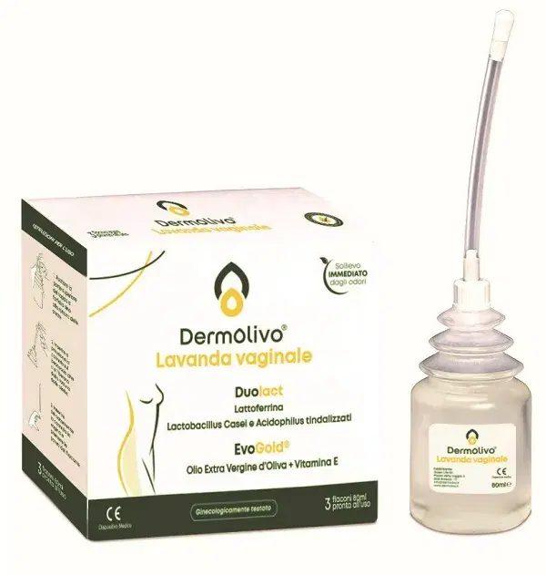 Dermolivo Lavanda Vaginale con Olio d Oliva 3 Flaconcini 80ml