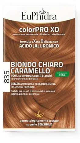 Euphidra ColorPRO XD 835 Biondo Chiaro Caramello Tintura Extra Delicata