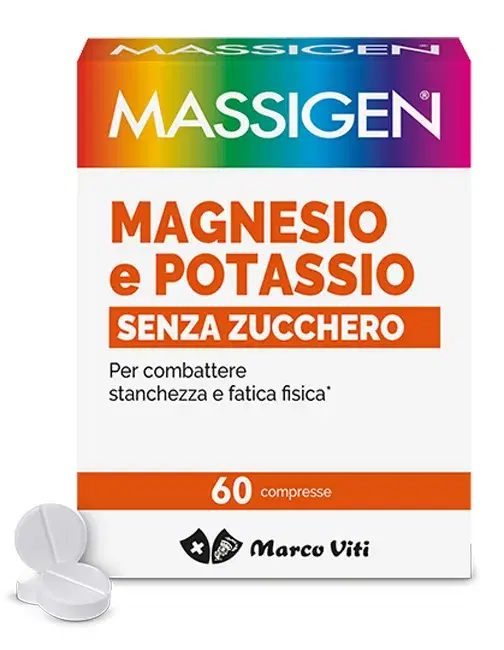 Massigen Magnesio E Potassio Integratore Senza Zucchero 60 Compresse