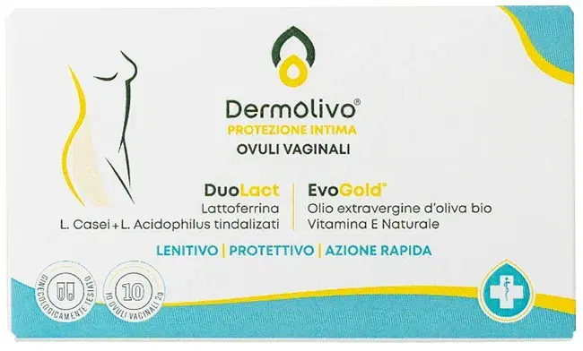 Ovuli Vaginali Dermolivo con Estratti Naturali - Confezione da 10 Pezzi