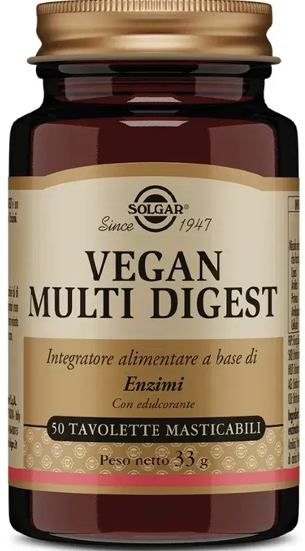 Vegan Multi Digest Integratore Digestivo Masticabile 50 Compresse
