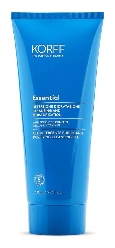 Korff Essential Gel Detegente Viso ad Azione Purificante per Pelle Grassa 200 ml