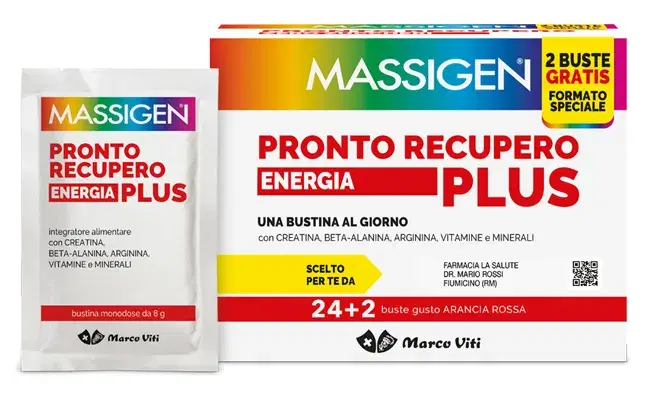 Massigen Pronto Recupero Energia Plus Integratore 26 Bustine