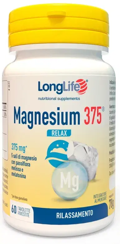 Longlife Magnesium 375 Relax 60 Tavolette Rivestite