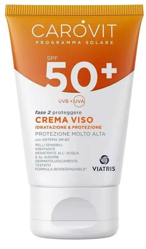Carovit Programma Solare Crema Viso Pelli Sensibili SPF50+ 50 ml