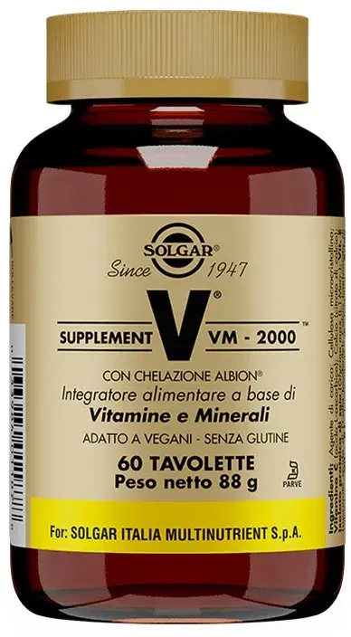 Solgar VM-2000 Supplement Integratore Energetico 60 Tavolette