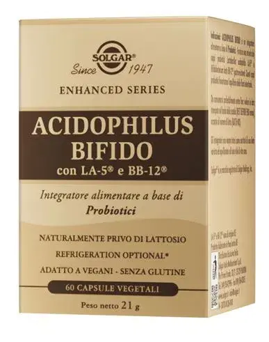 Solgar Acidophilus Bifido Integratore Flora Intestinale 60 Capsule Vegetali