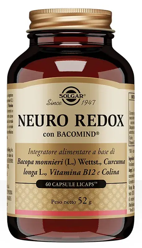 Solgar Neuro Redox Integratore Memoria e Funzioni Cognitive 60 Capsule Vegetali