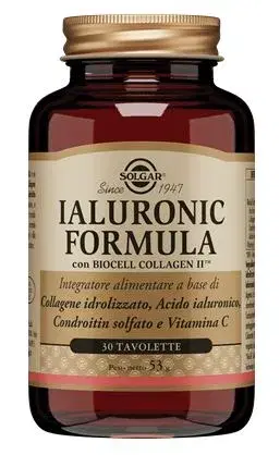 Solgar Ialuronic Formula Integratore per la Pelle e le Cartilagini 30 Tavolette