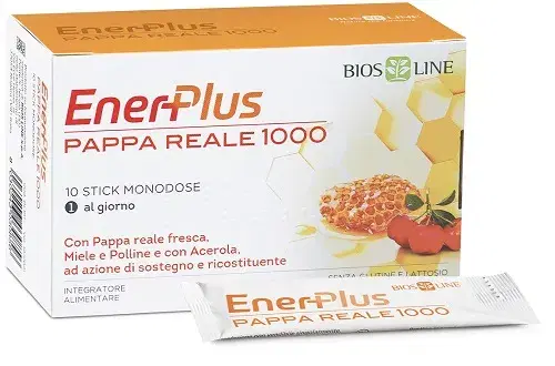 Bios Line Enerplus Pappa Reale 1000 Integratore Energizzante 10 Bustine Stick