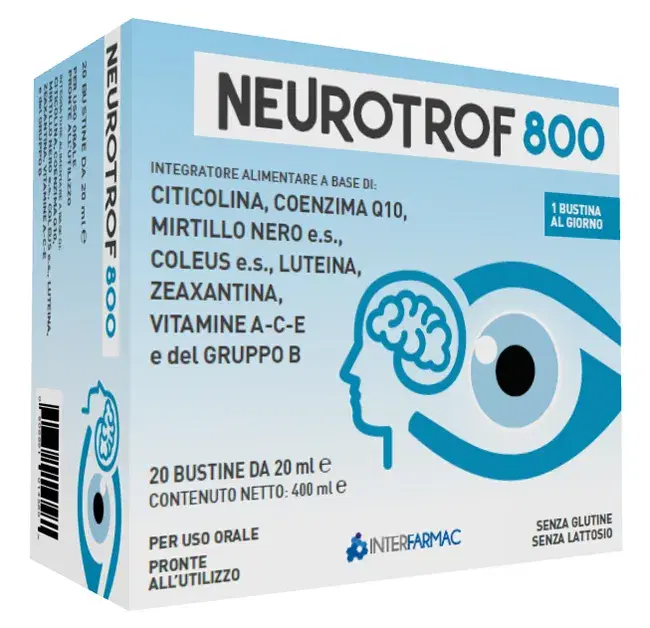 Neurotrof Integratore per il Sistema Nervoso 800 mg 20 bustine 400 ml