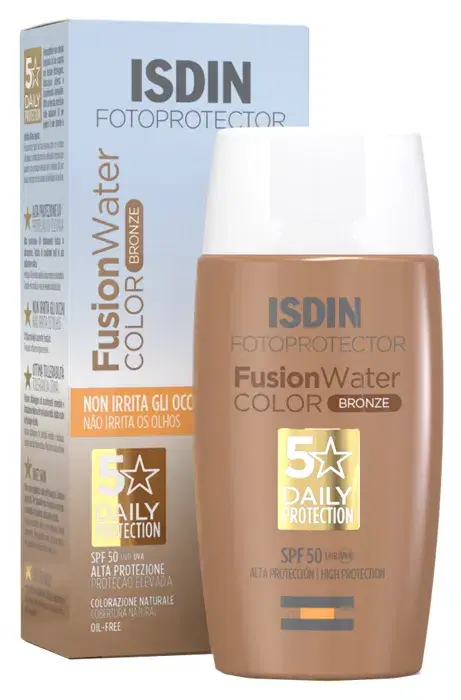 Isdin Fotoprotector Fusion Water Protezione Viso Colorata SPF50 Bronze 50 ml