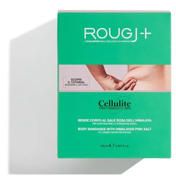 Rougj Cellulite Trattamento Bendaggi al Sale Rosa dell Himalaya 2 Pezzi da 120 ml