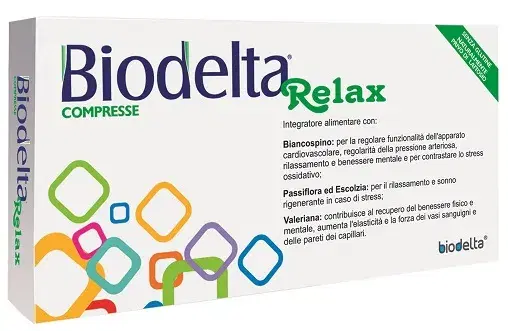 Biodelta Relax Integratore per Riduzione dello Stress 30 Compresse