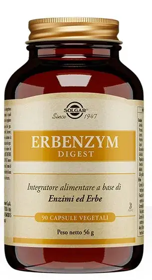Solgar Erbenzym Digest Integratore Digestivo 90 Capsule Vegetali