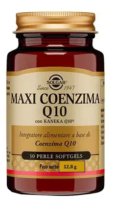 Solgar MaxiCoenzima Q10 Integratore Antiossidante 30 Perle Softgel