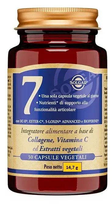 Solgar 7 Integratore Benessere Articolazioni 30 Capsule Vegetali