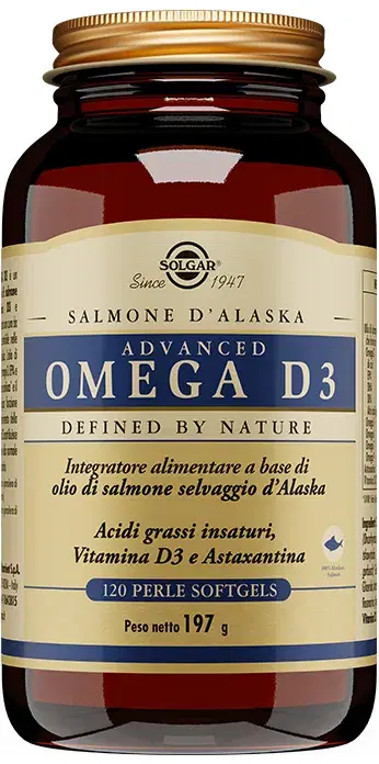 Solgar Advanced Omega D3 Integratore Colesterolo 120 Perle Softgel