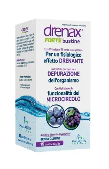 Drenax Forte Mirtillo Bustine Integratore Drenante 15 Stick Pack